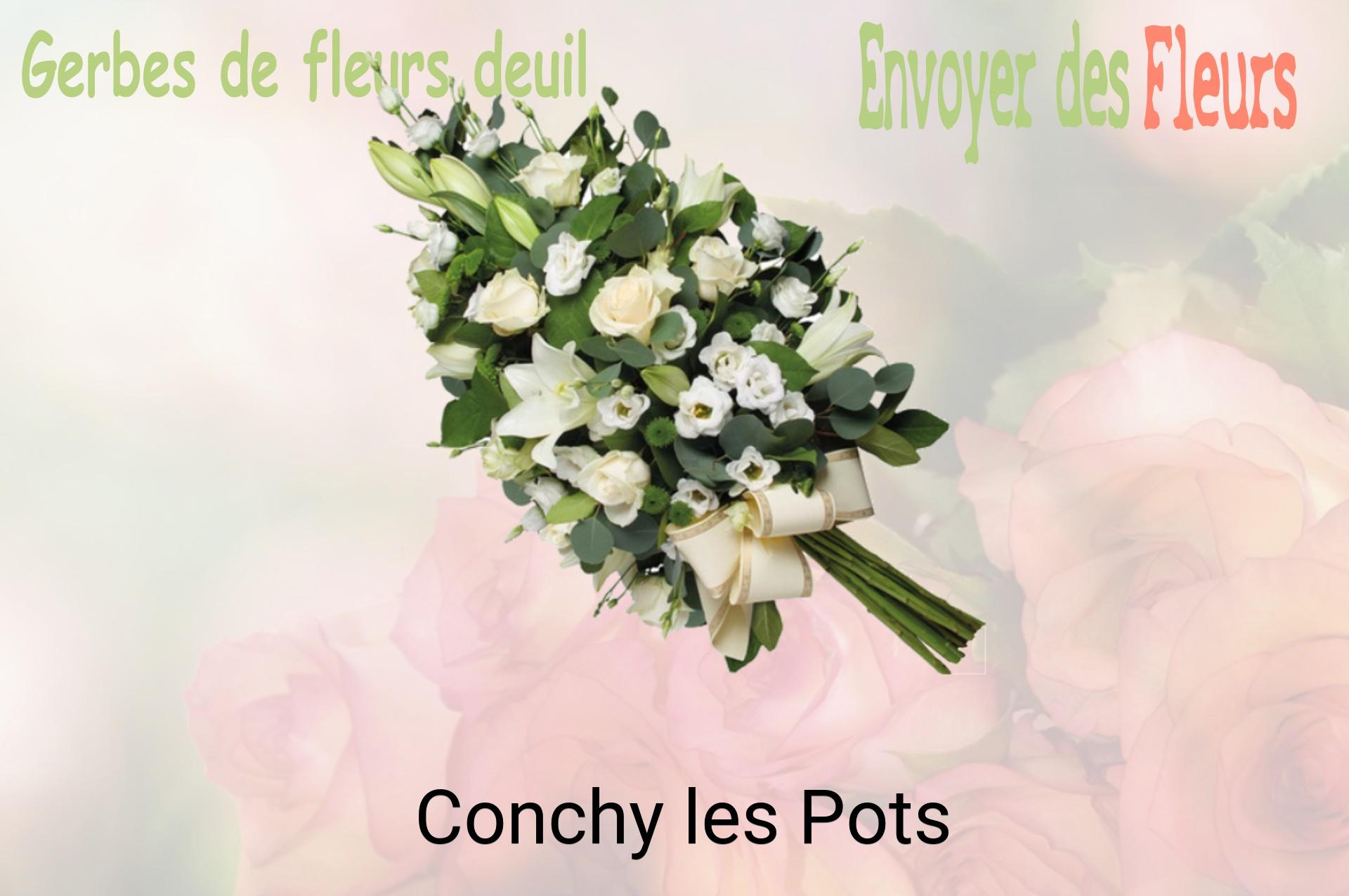 Gerbe de fleurs de deuil livrée à Conchy-les-Pots